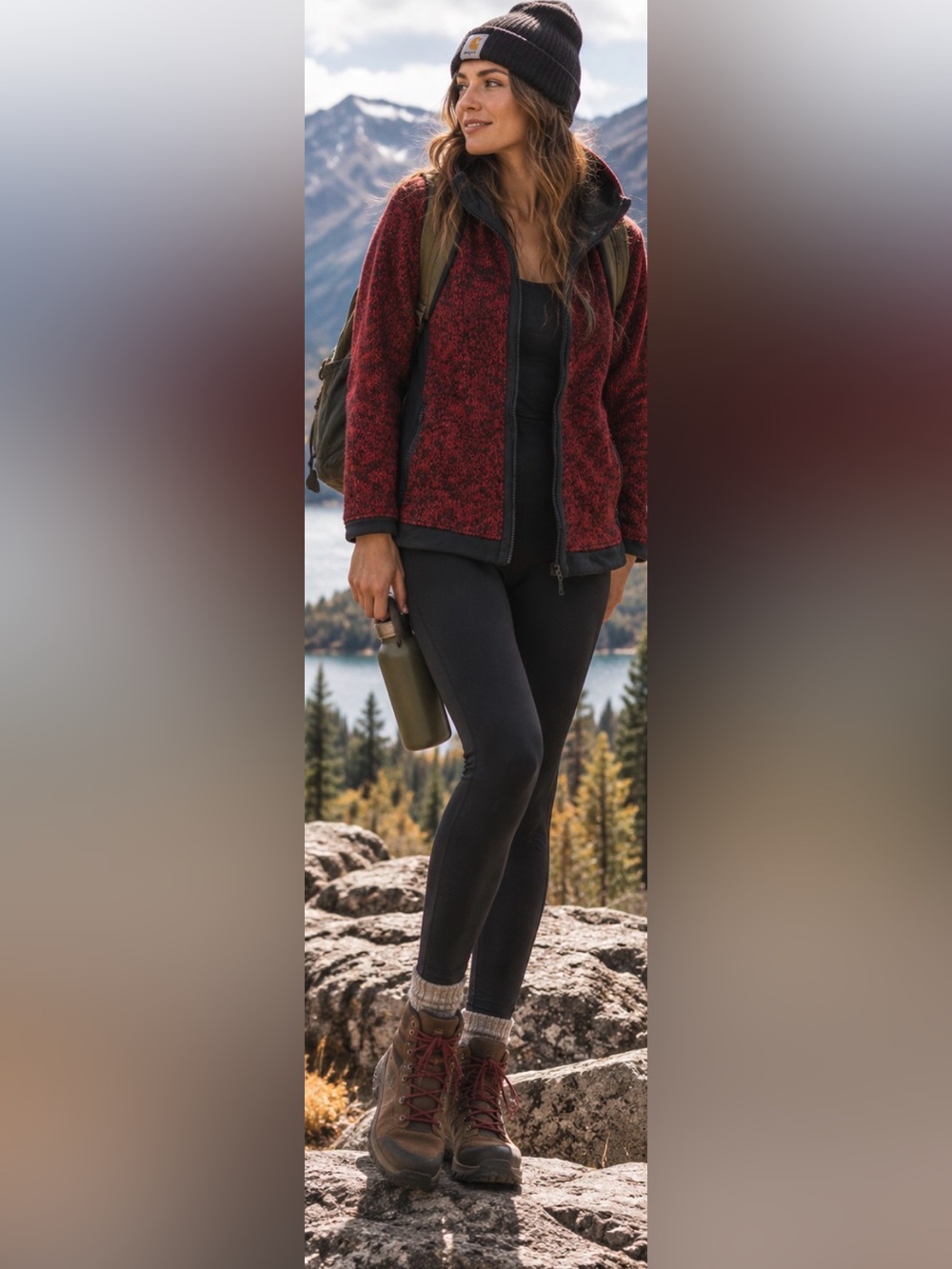 Kuhl ferrata stout Wool full zip marled Hooded Jacket granola outdoors gorpcore